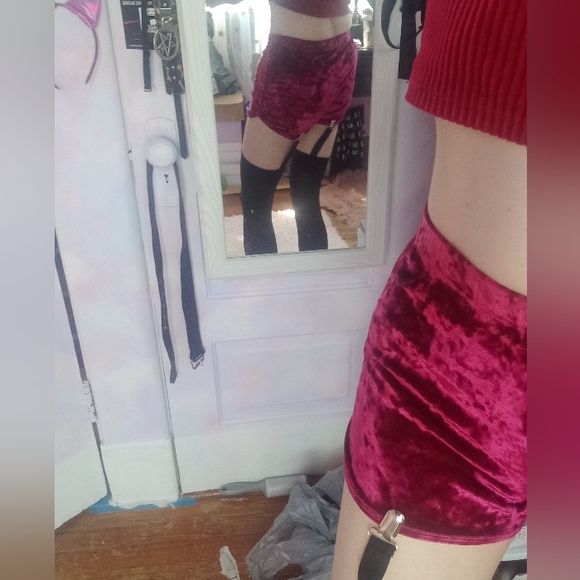 LAST 1! Dolls Kill X Leg Avenue black thigh Highs with garter clips attached! - Picture 12 of 16